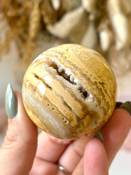 Golden Lace Agate Sphere (B)