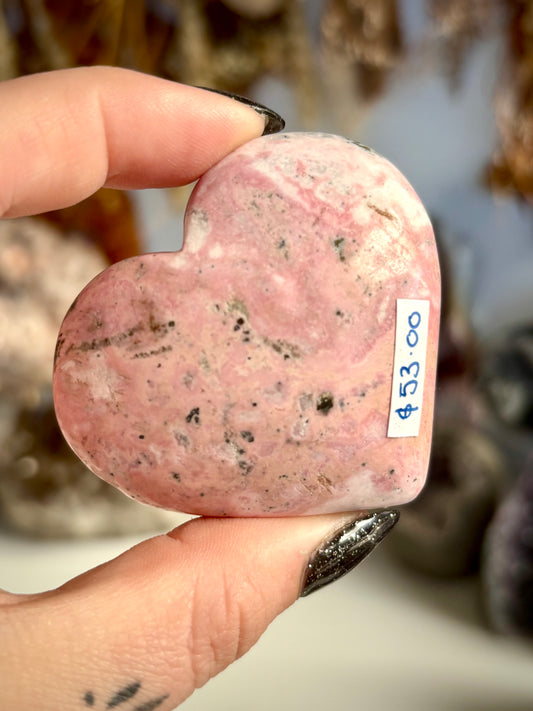 Peruvian Rhodonite Heart