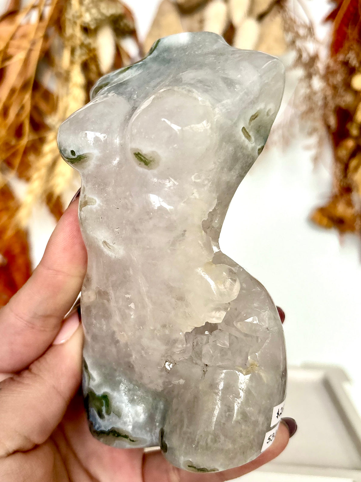 Moss Agate Druse Woman