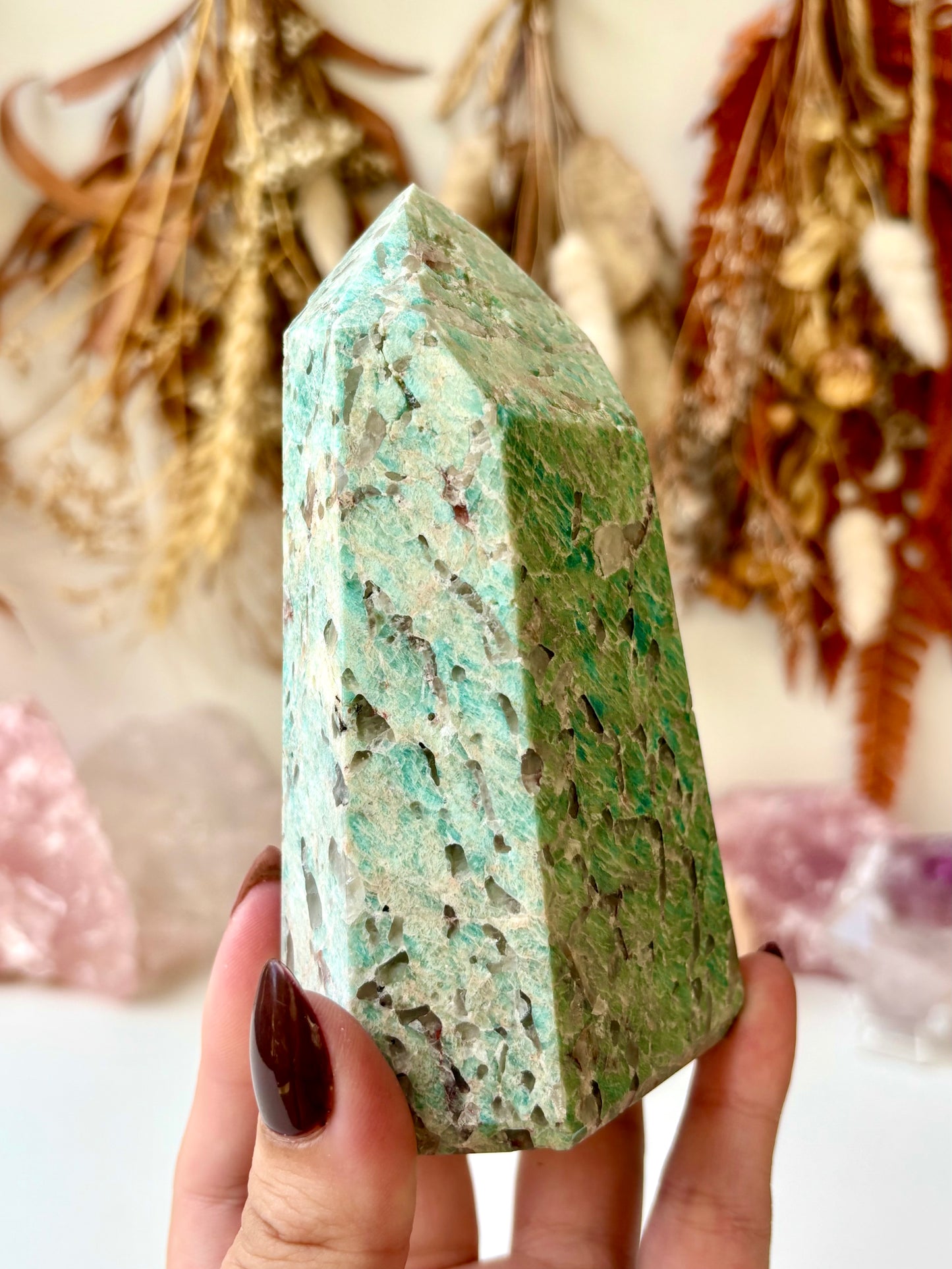 Amazonite Tower (with Quartz) - Brazil