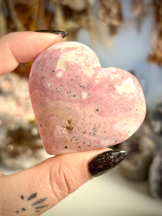 Peruvian Rhodonite Heart