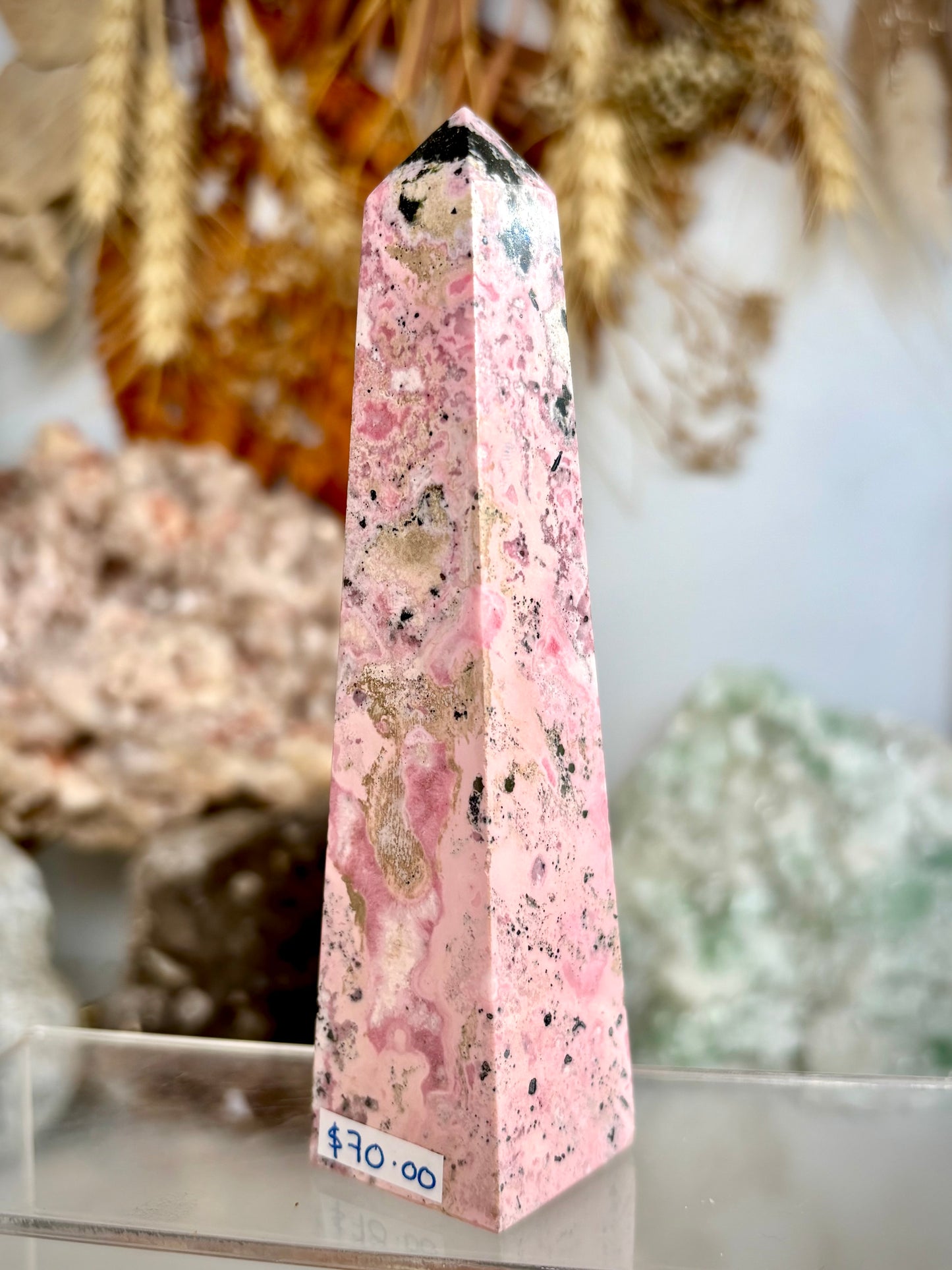 Peruvian Rhodonite Tower