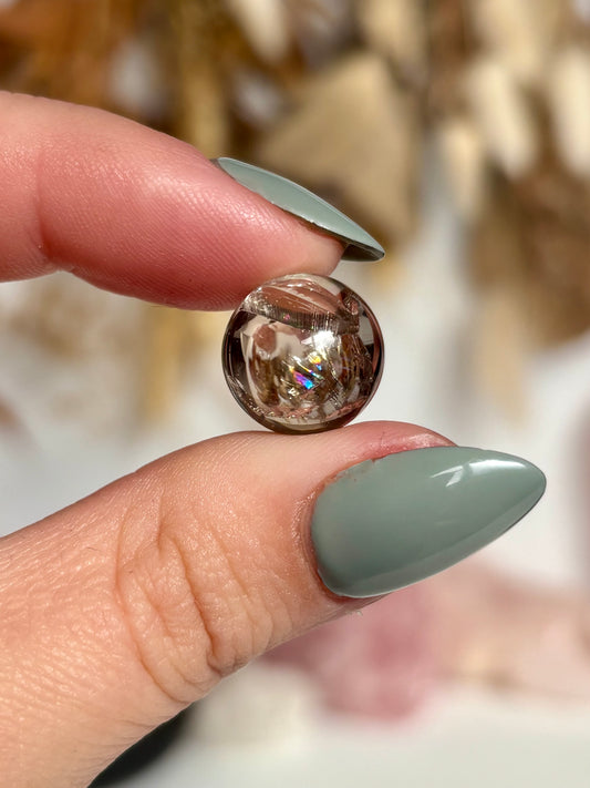 Tiny Rainbow Smoky Quartz Sphere