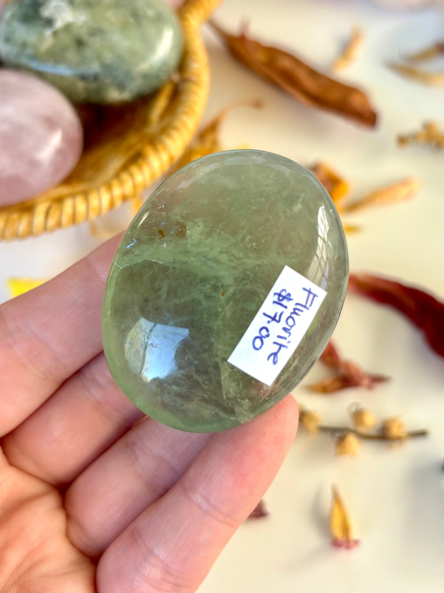 Green Fluorite Palm