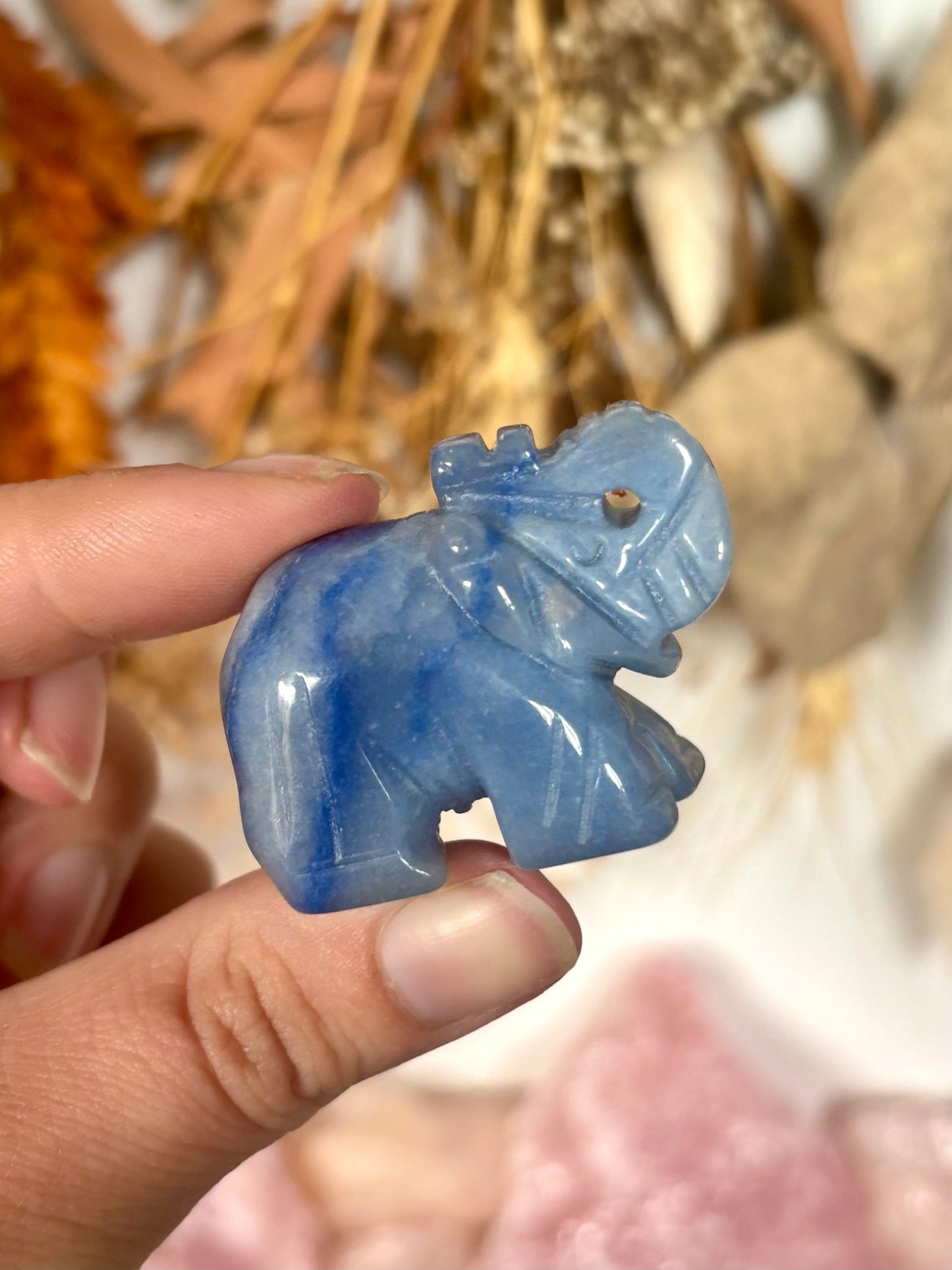 Blue Aventurine Elephant