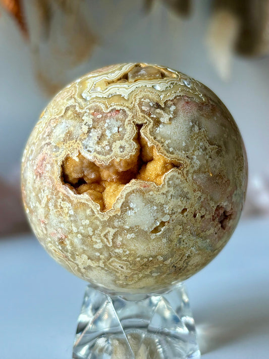 Golden Lace Agate Sphere (A)