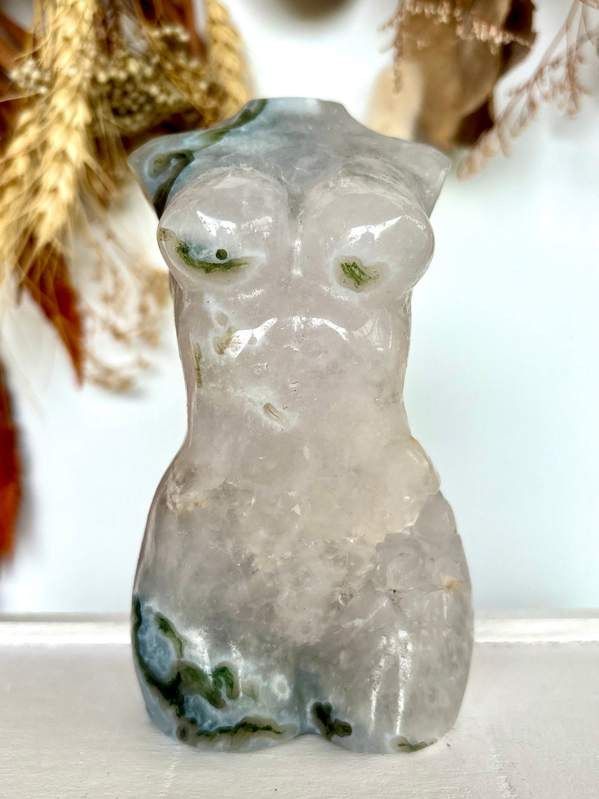 Moss Agate Druse Woman