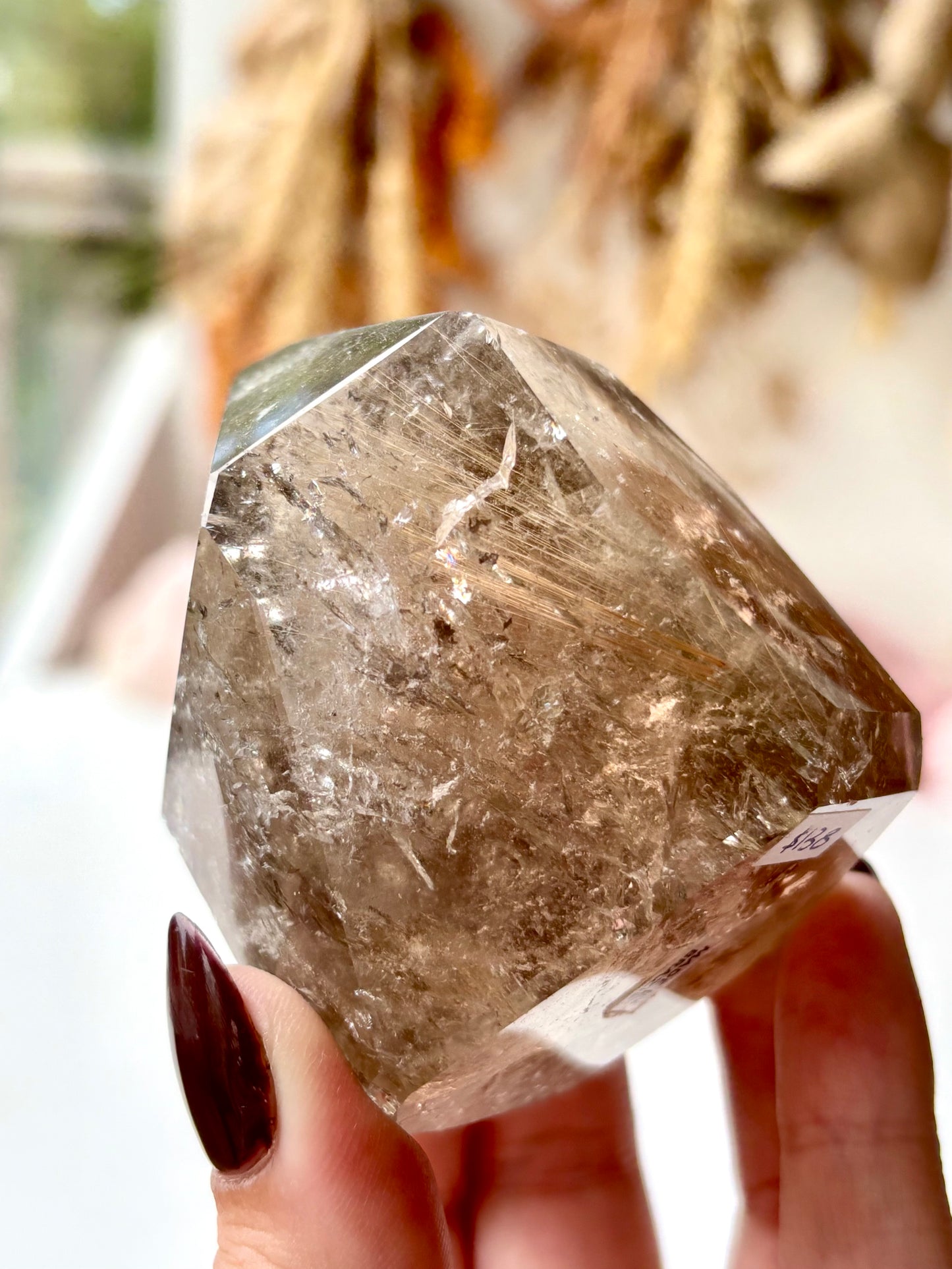 Rutilated Smoky Quartz Tower
