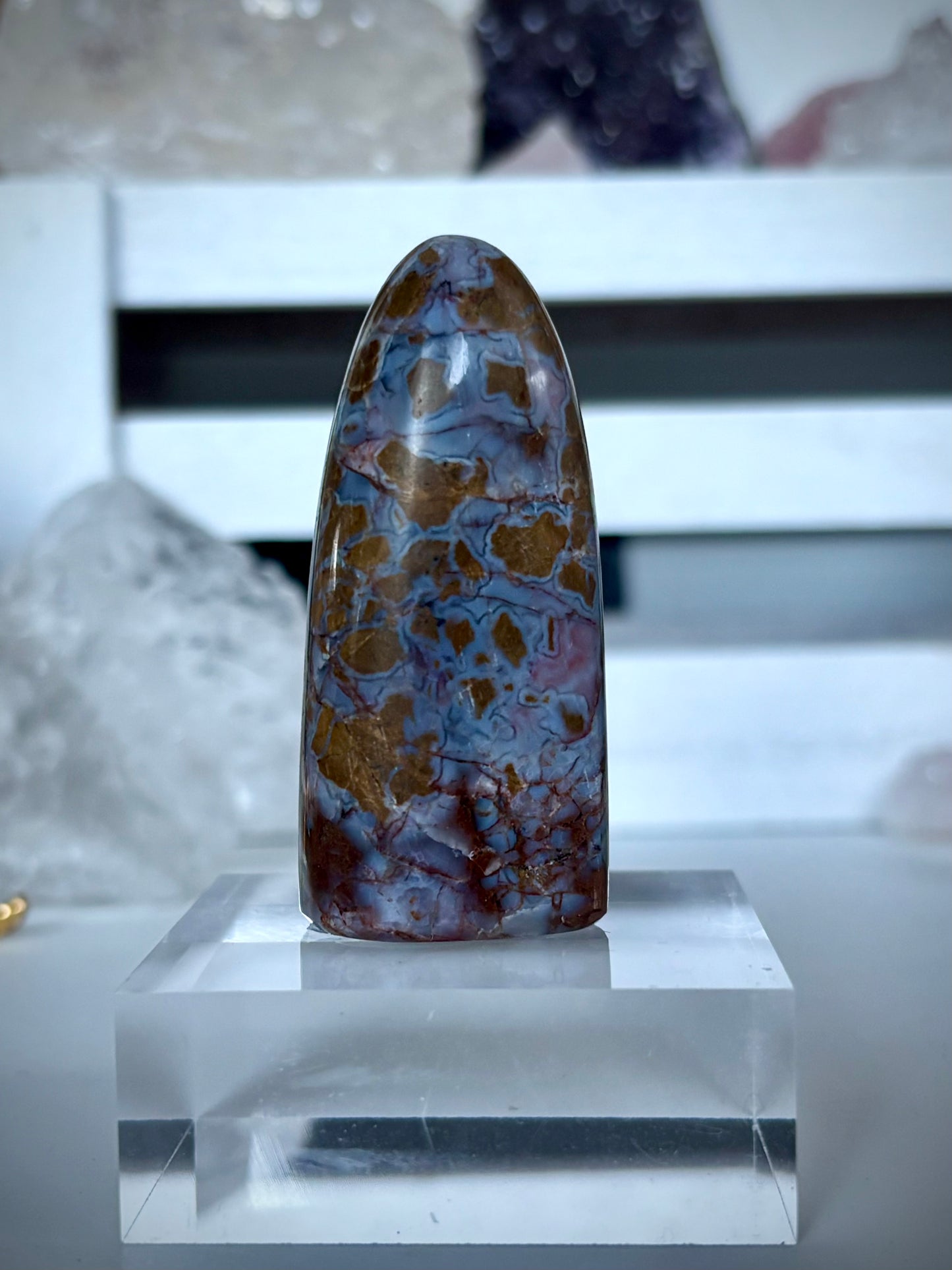 Indonesian Cotton Candy Agate with Blue Chalcedony Mini Freeform
