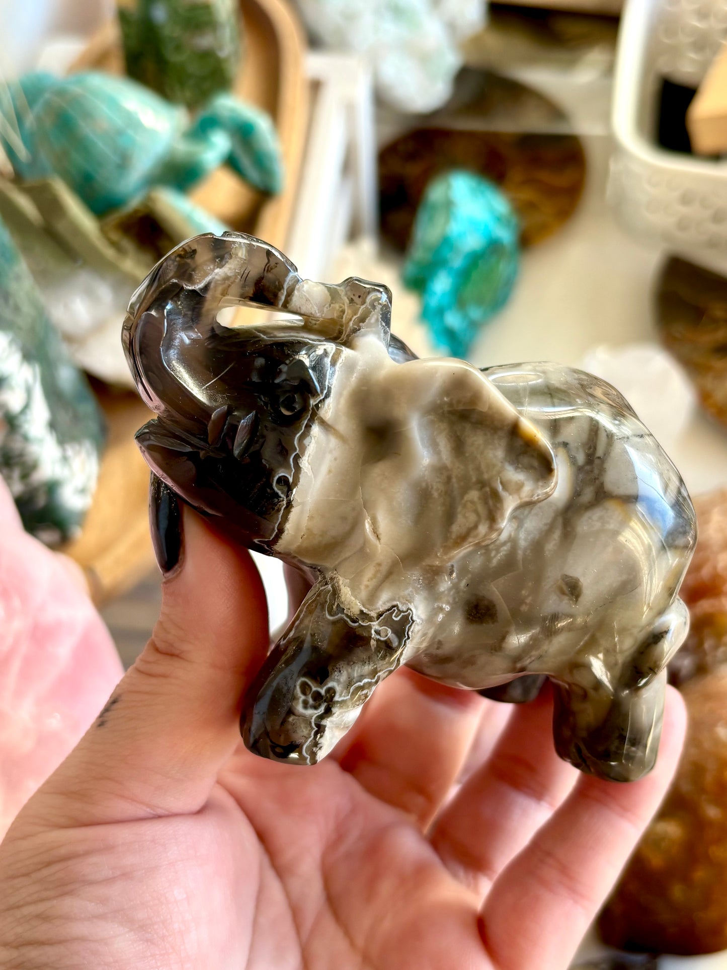 Volcano Agate Elephant