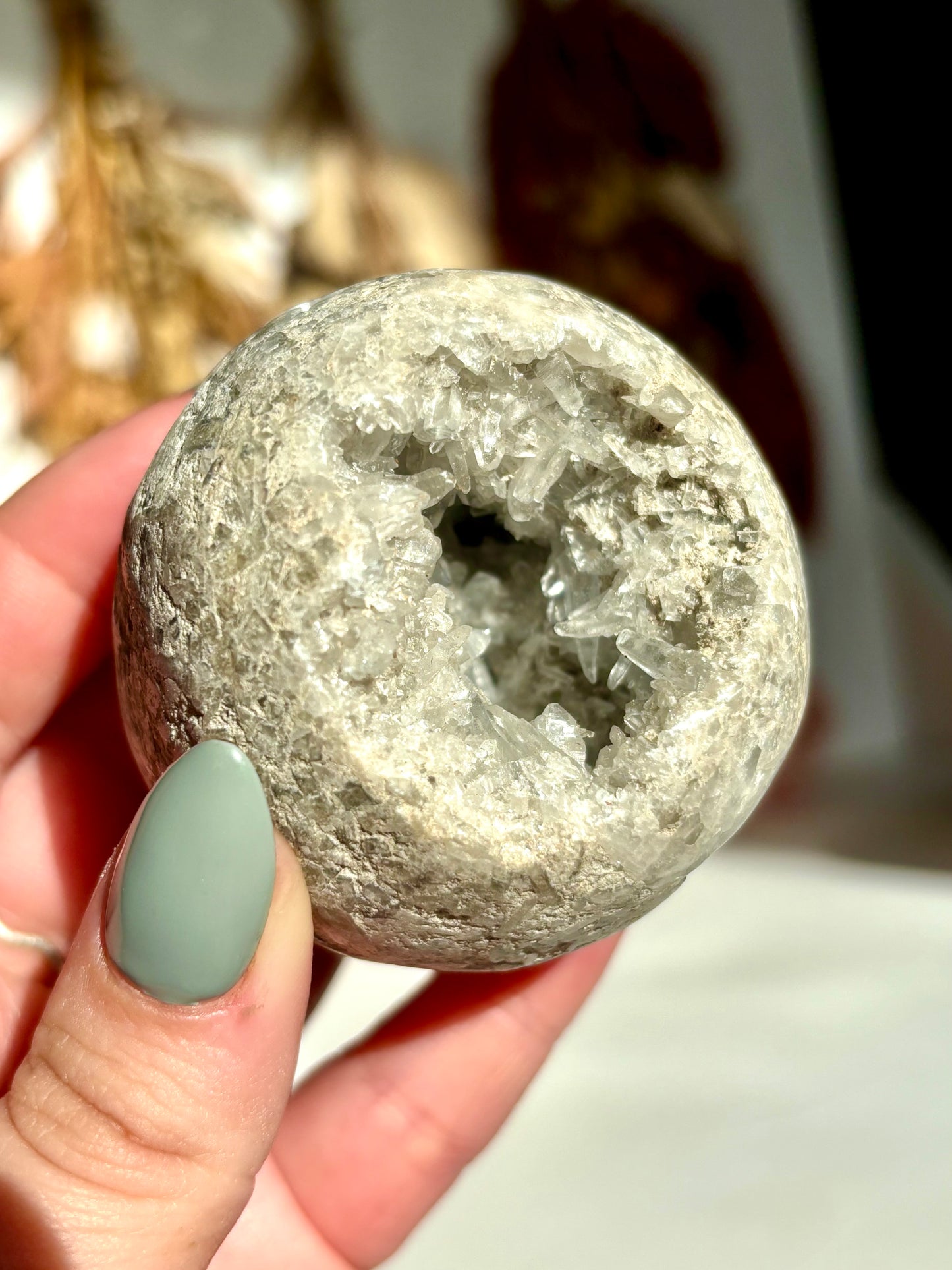 Needle Quartz Geode Sphere