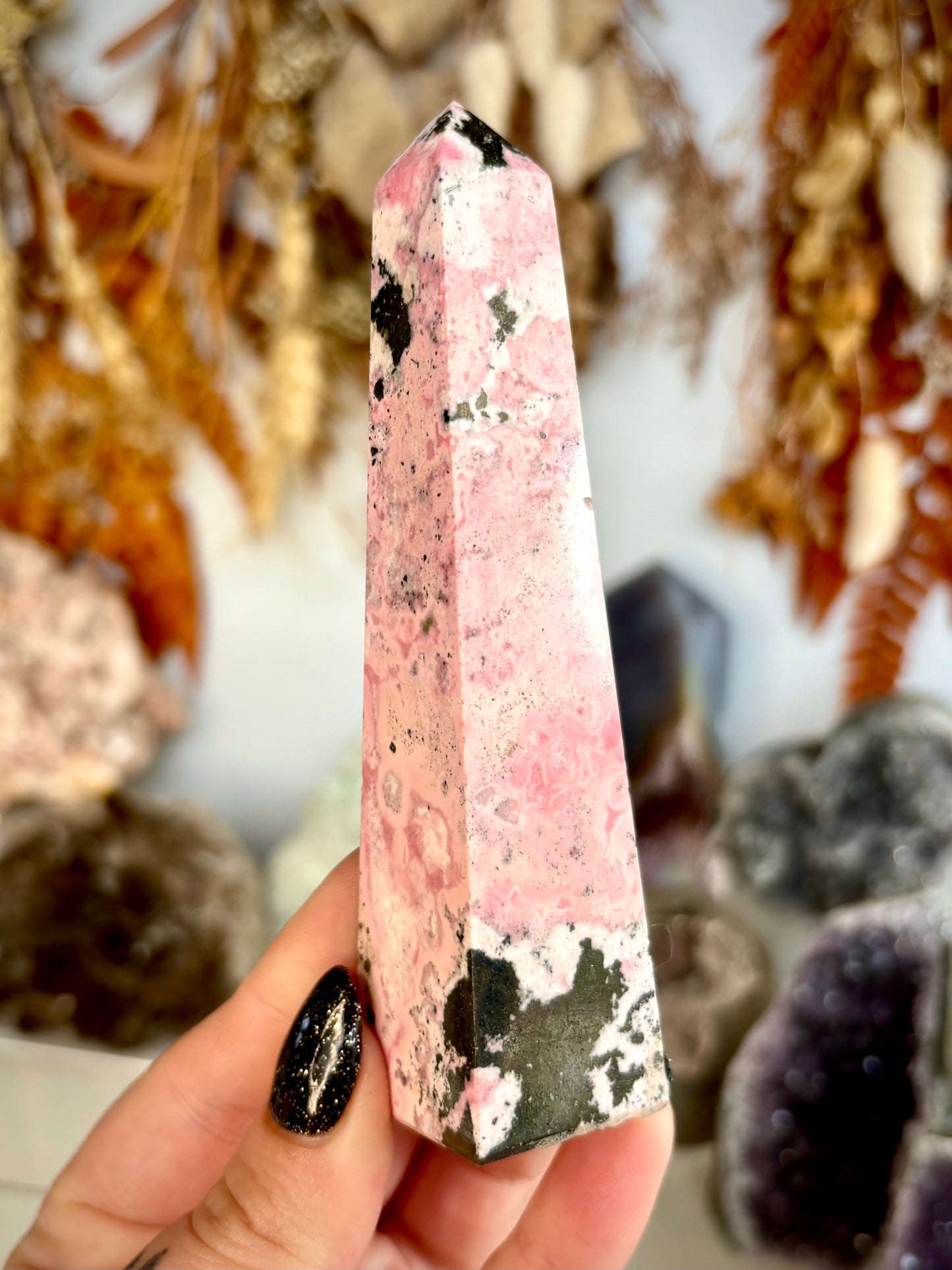 Peruvian Rhodonite Tower