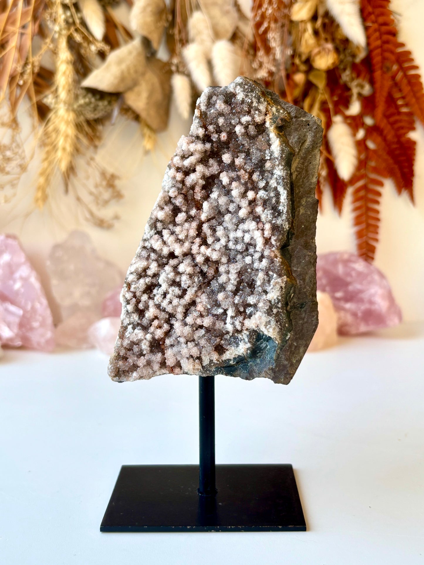 Red Amethyst Druse on Stand (Brazil)