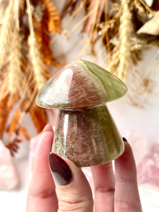Rainbow Calcite Mushroom