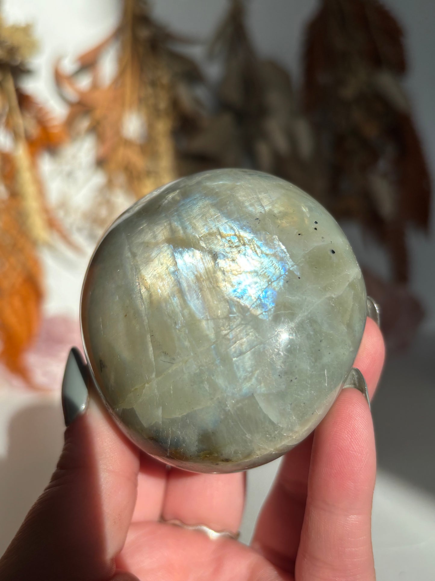 Green Moonstone Large Palm