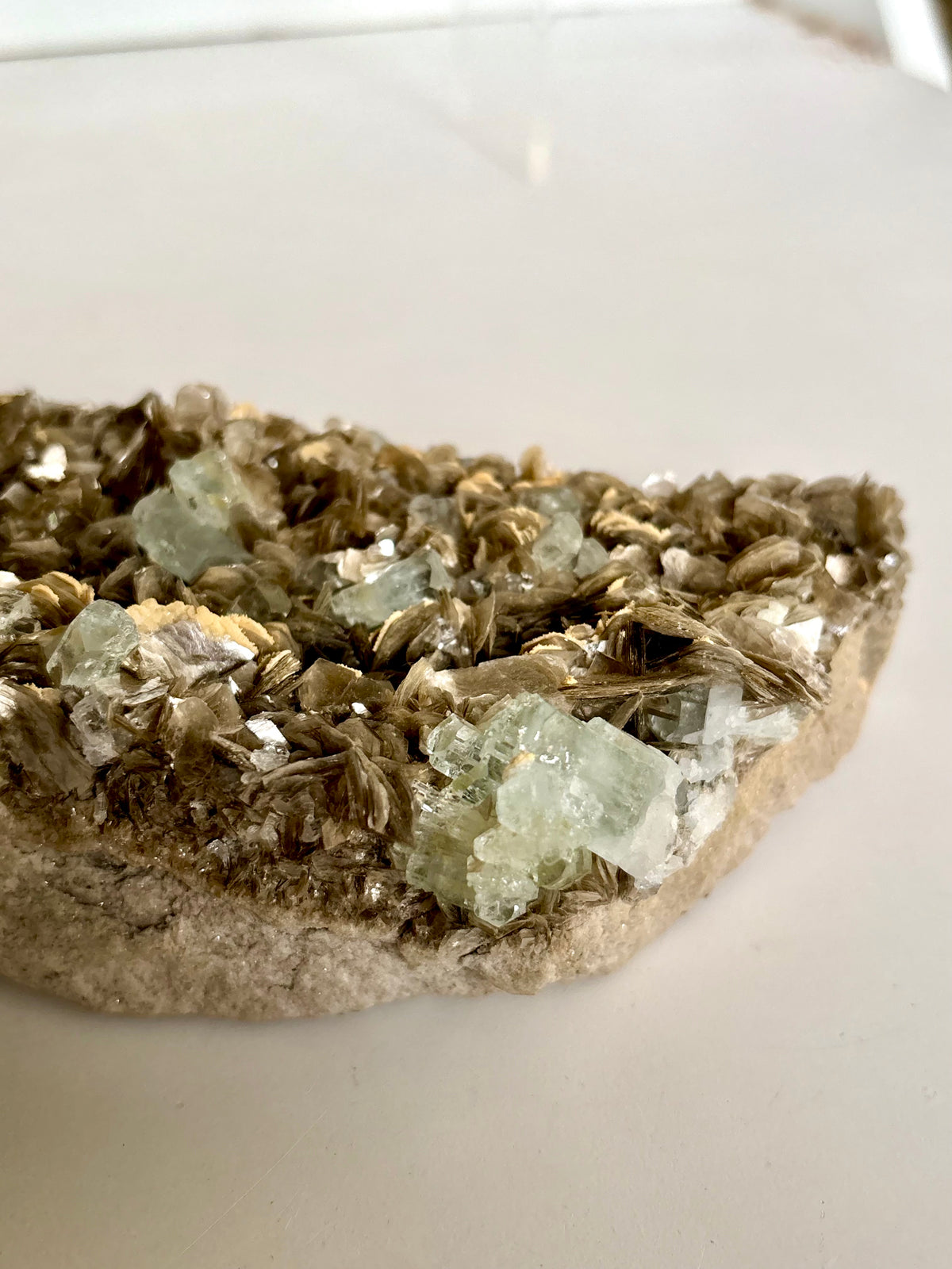 Aquamarine Crystals on Muscovite - Pakistan