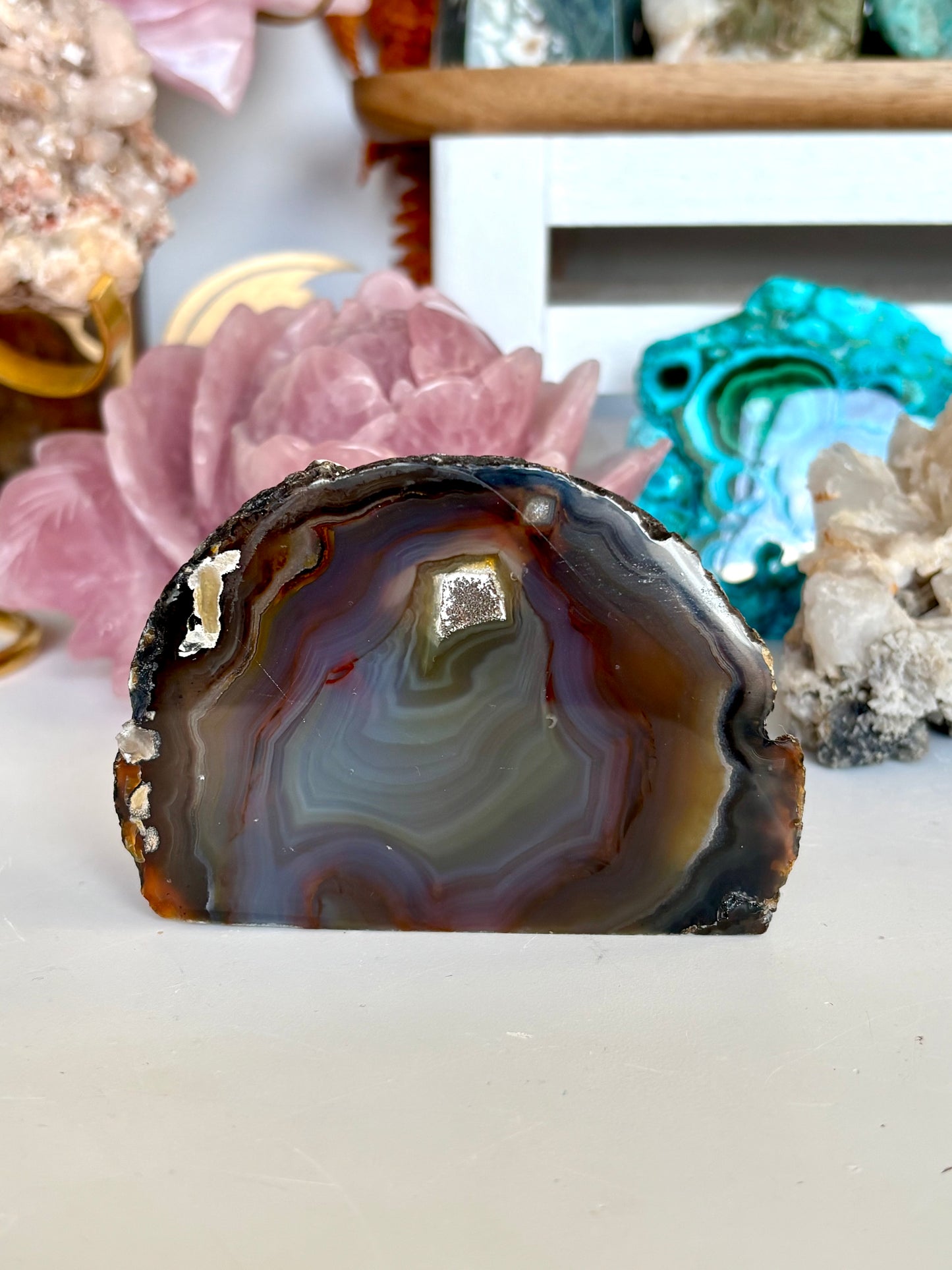 Brazilian Agate Semi-Polished Cutbase
