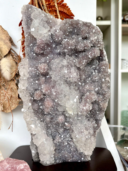 Large Amethyst Cluster slab with stand (Brazil)
