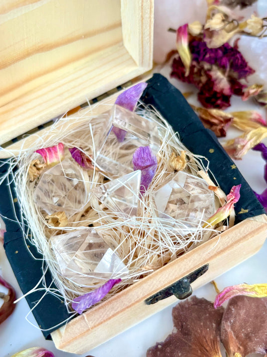 Clear Quartz Platonic Set