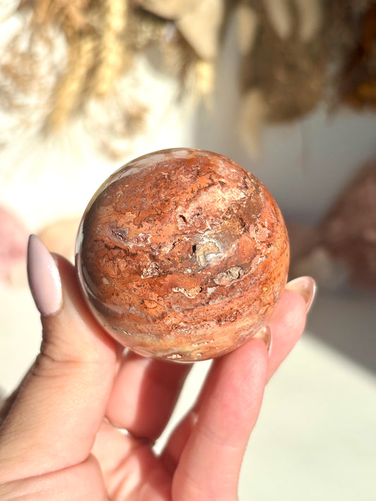 Pink Lace Agate Sphere (Indonesia)