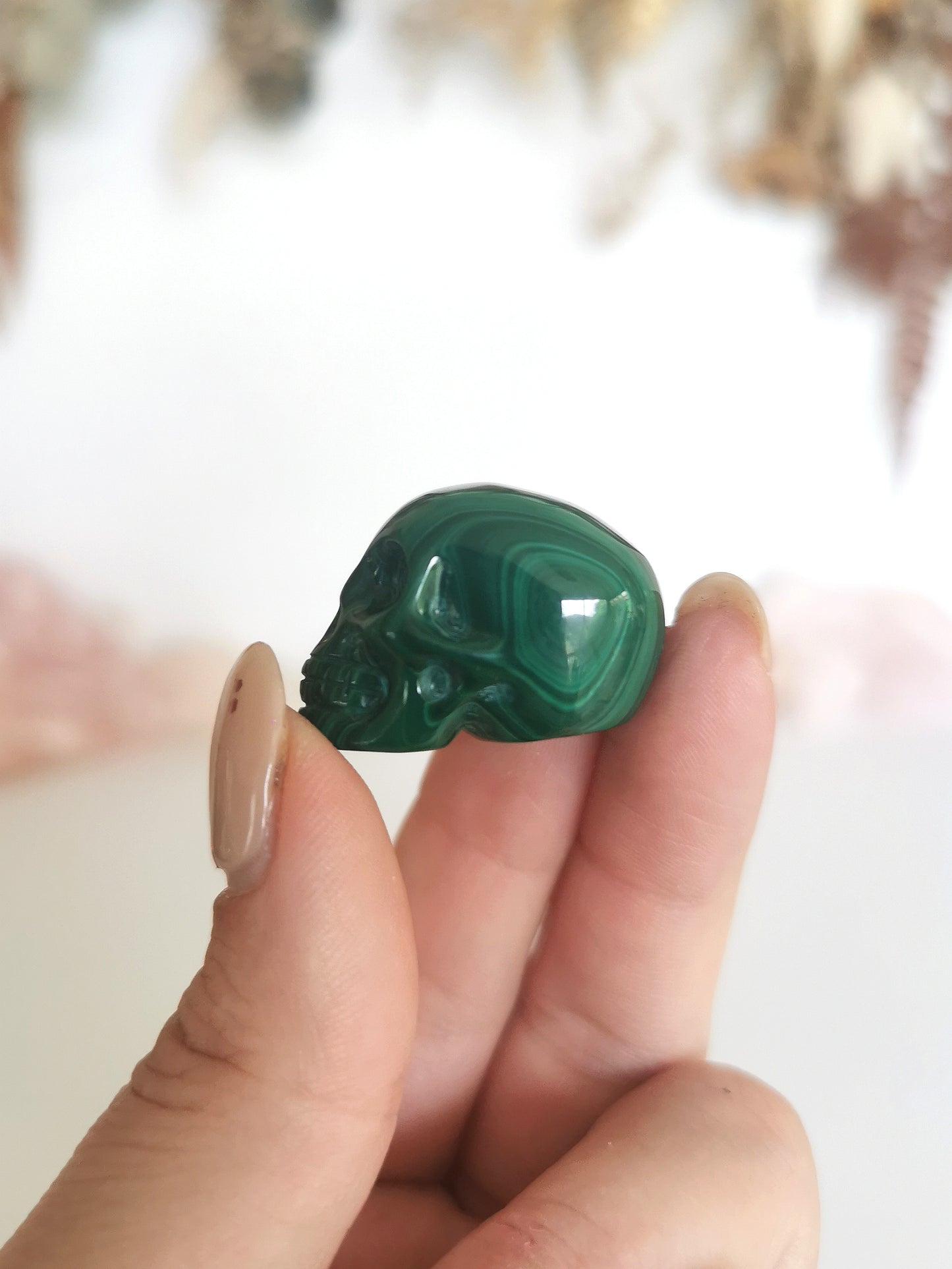 Malachite Skull