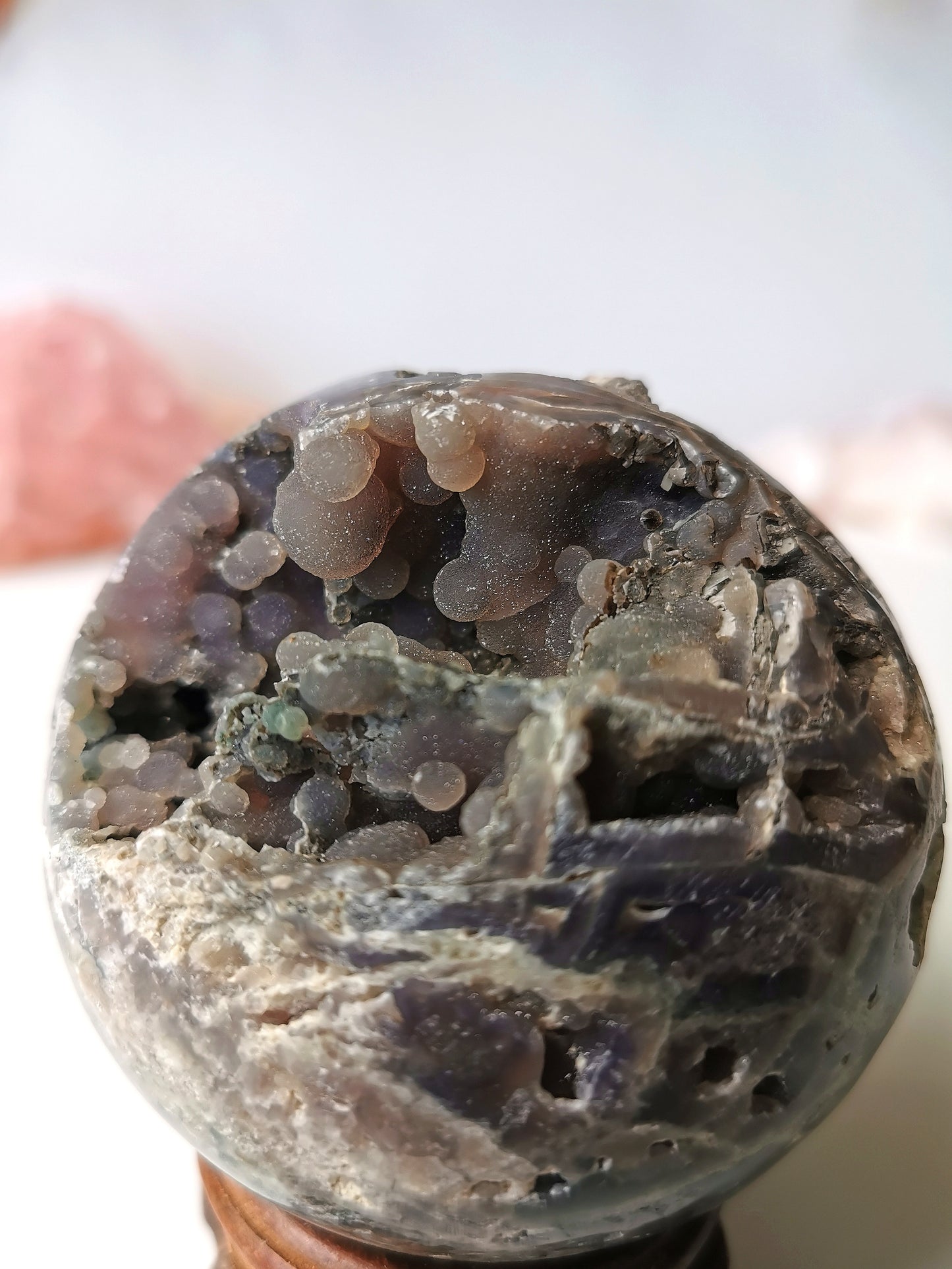 Grape Agate Sphere & stand