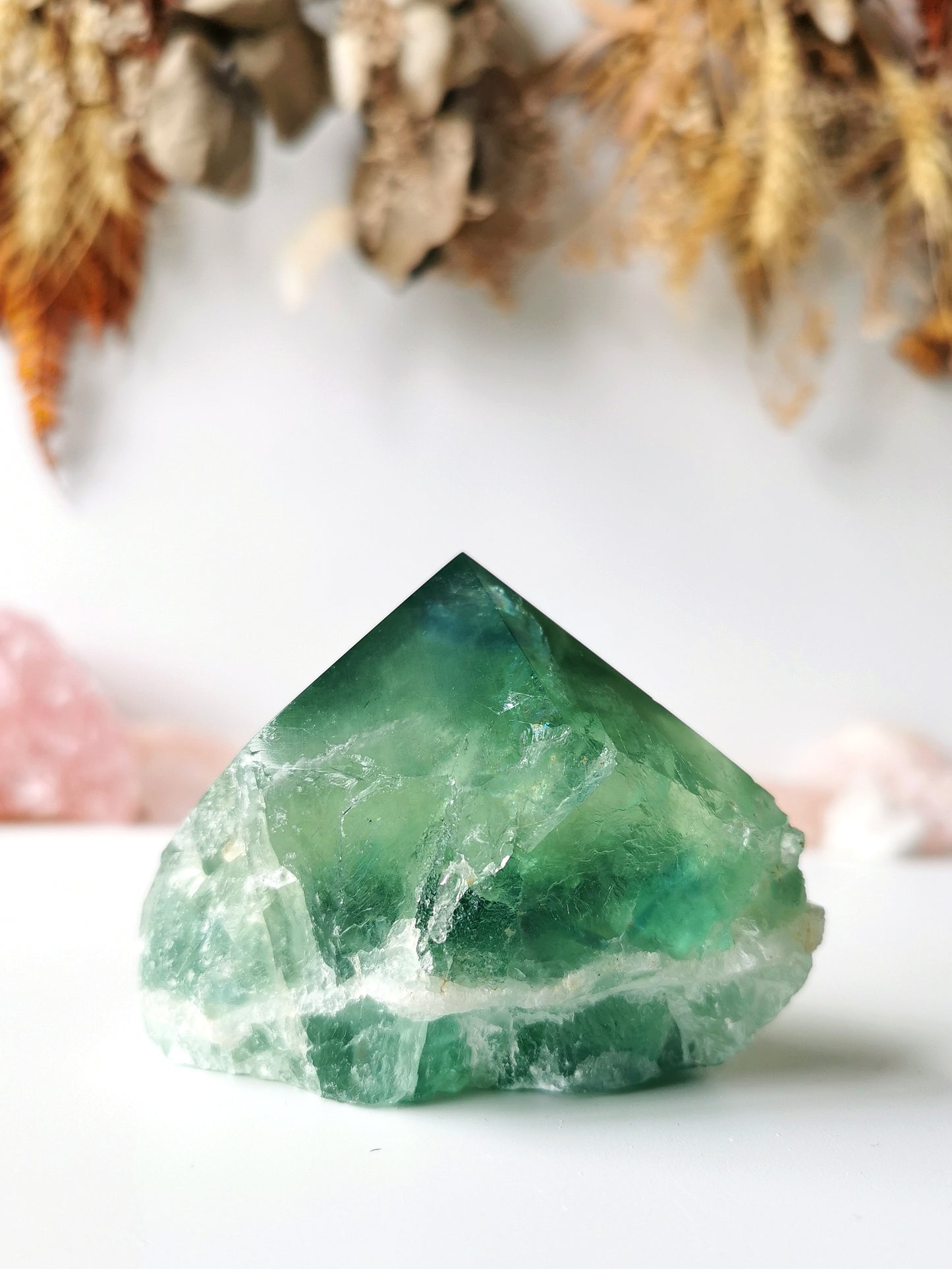 Green Fluorite Cutbase Point