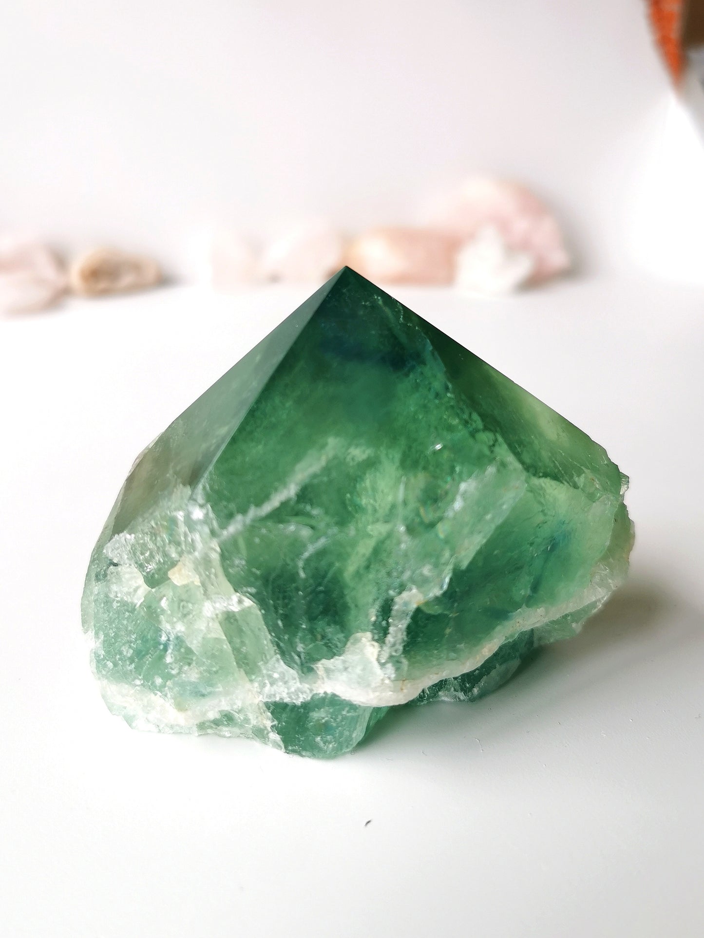 Green Fluorite Cutbase Point