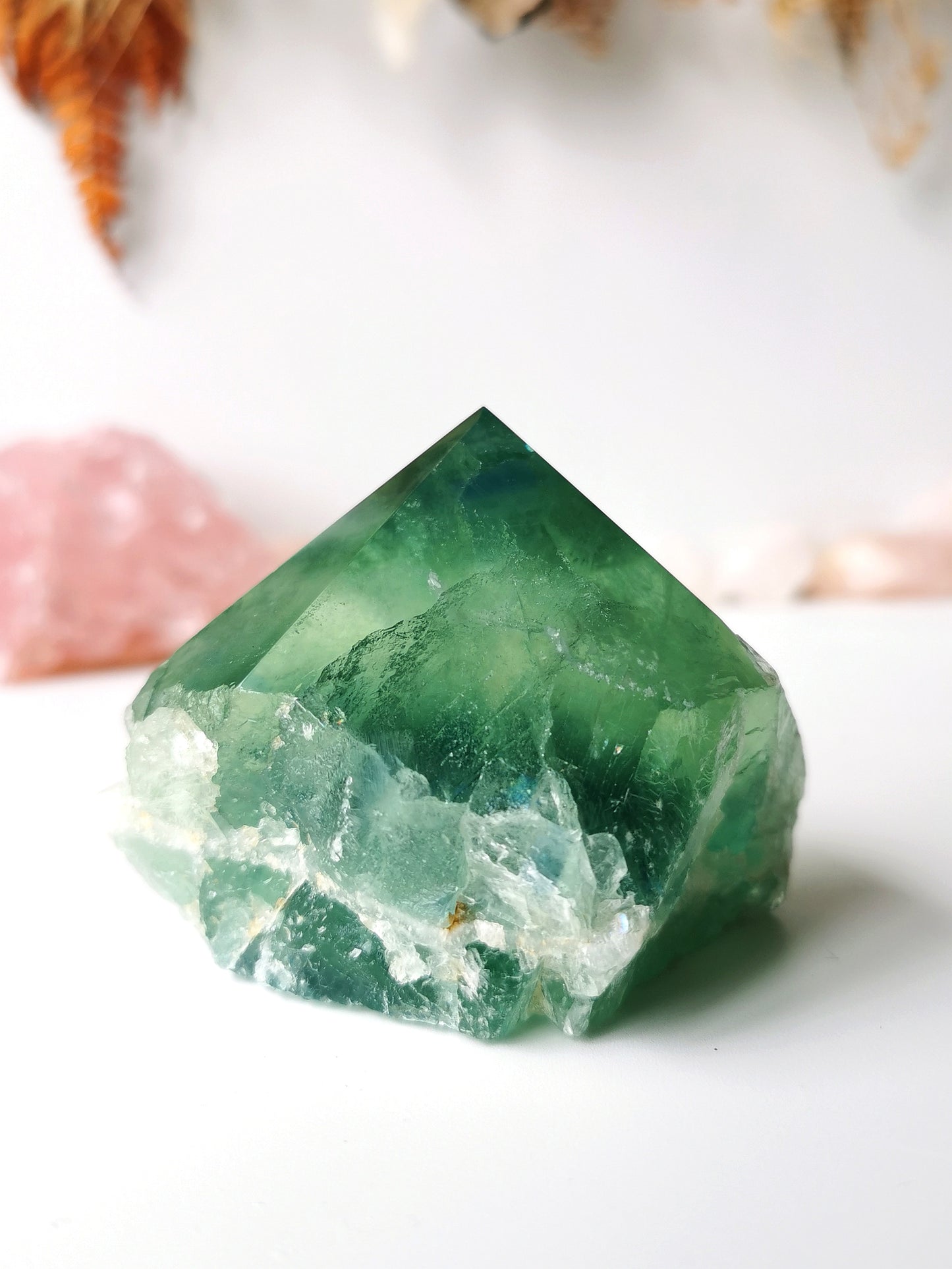 Green Fluorite Cutbase Point