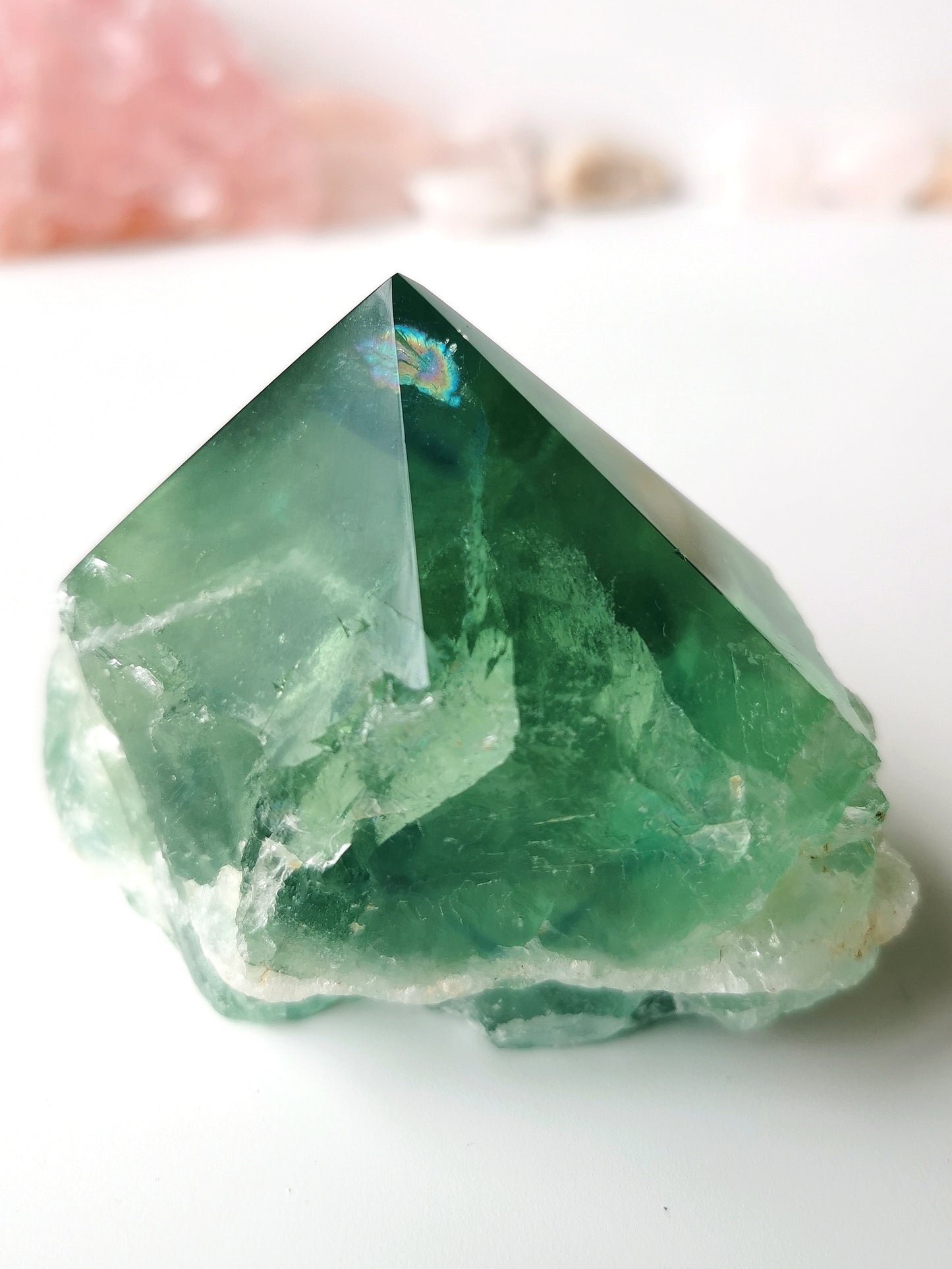 Green Fluorite Cutbase Point