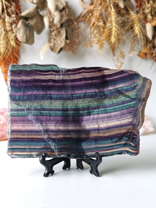 Rainbow Fluorite Slab & Stand