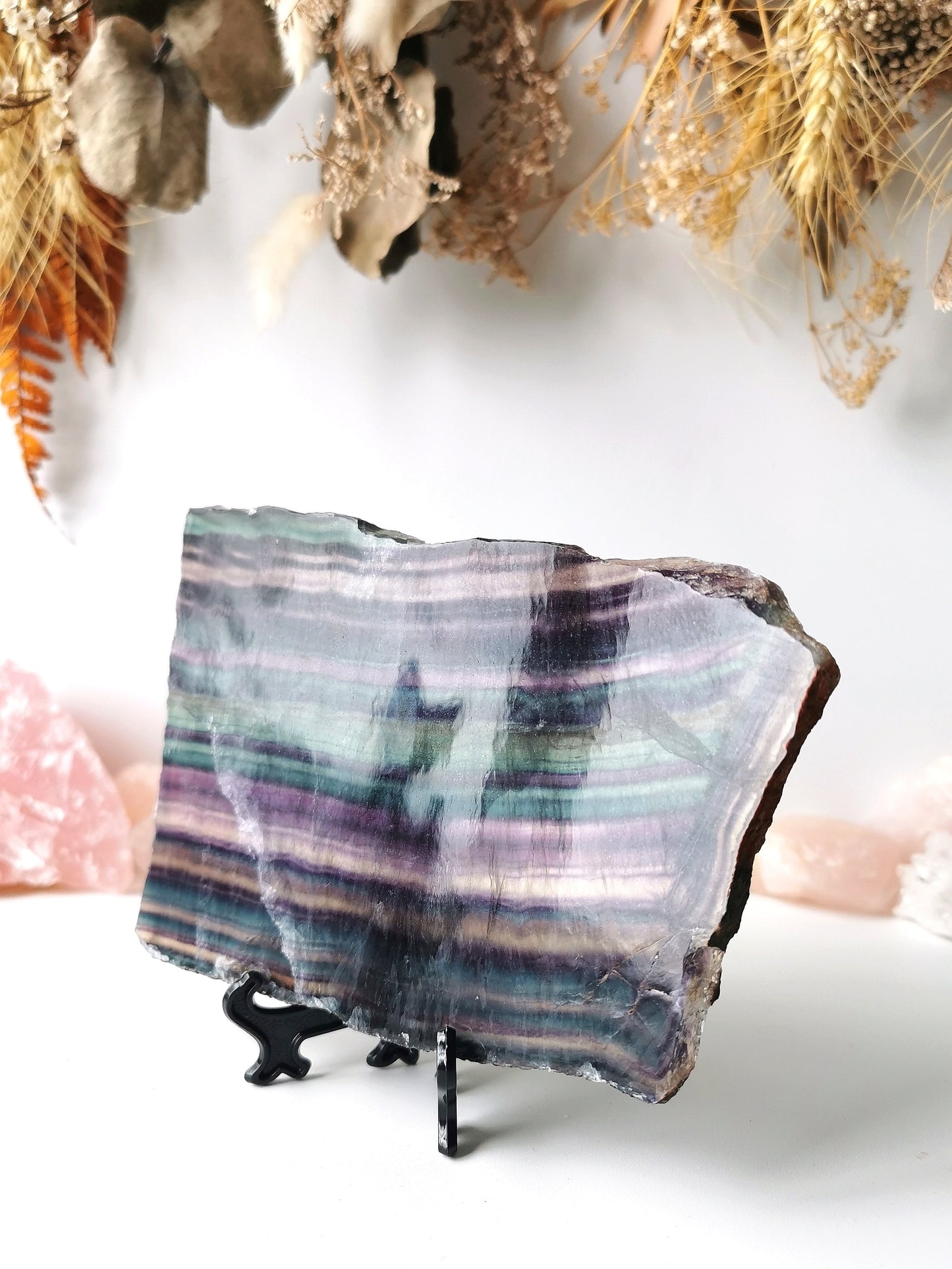 Rainbow Fluorite Slab & Stand