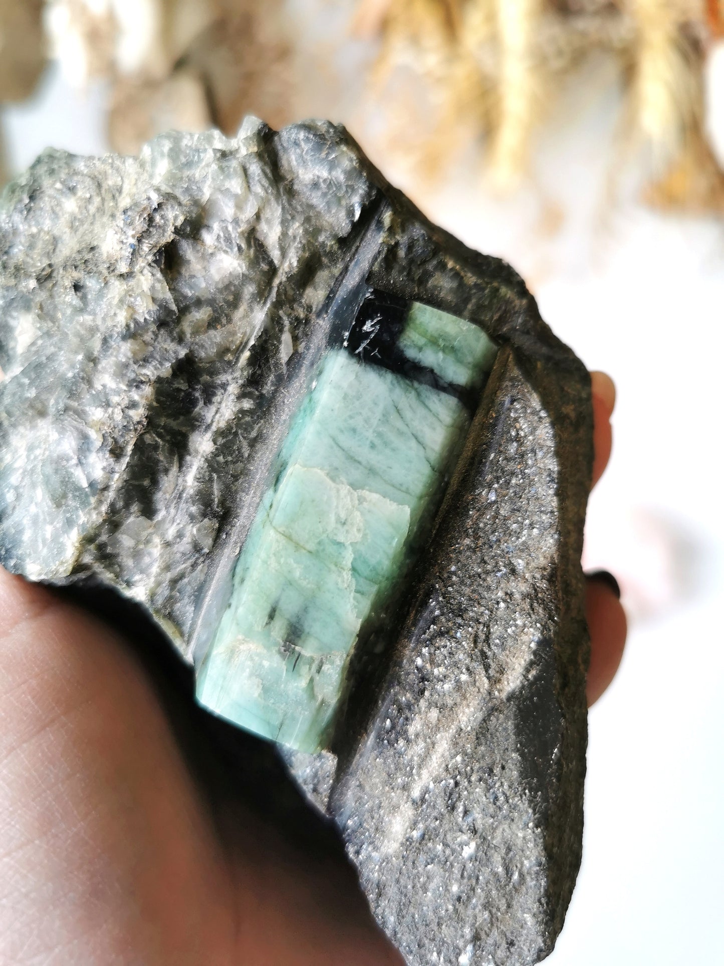 Polished Emerald in Matrix