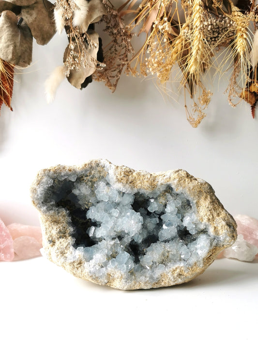 Celestite Cluster Geode