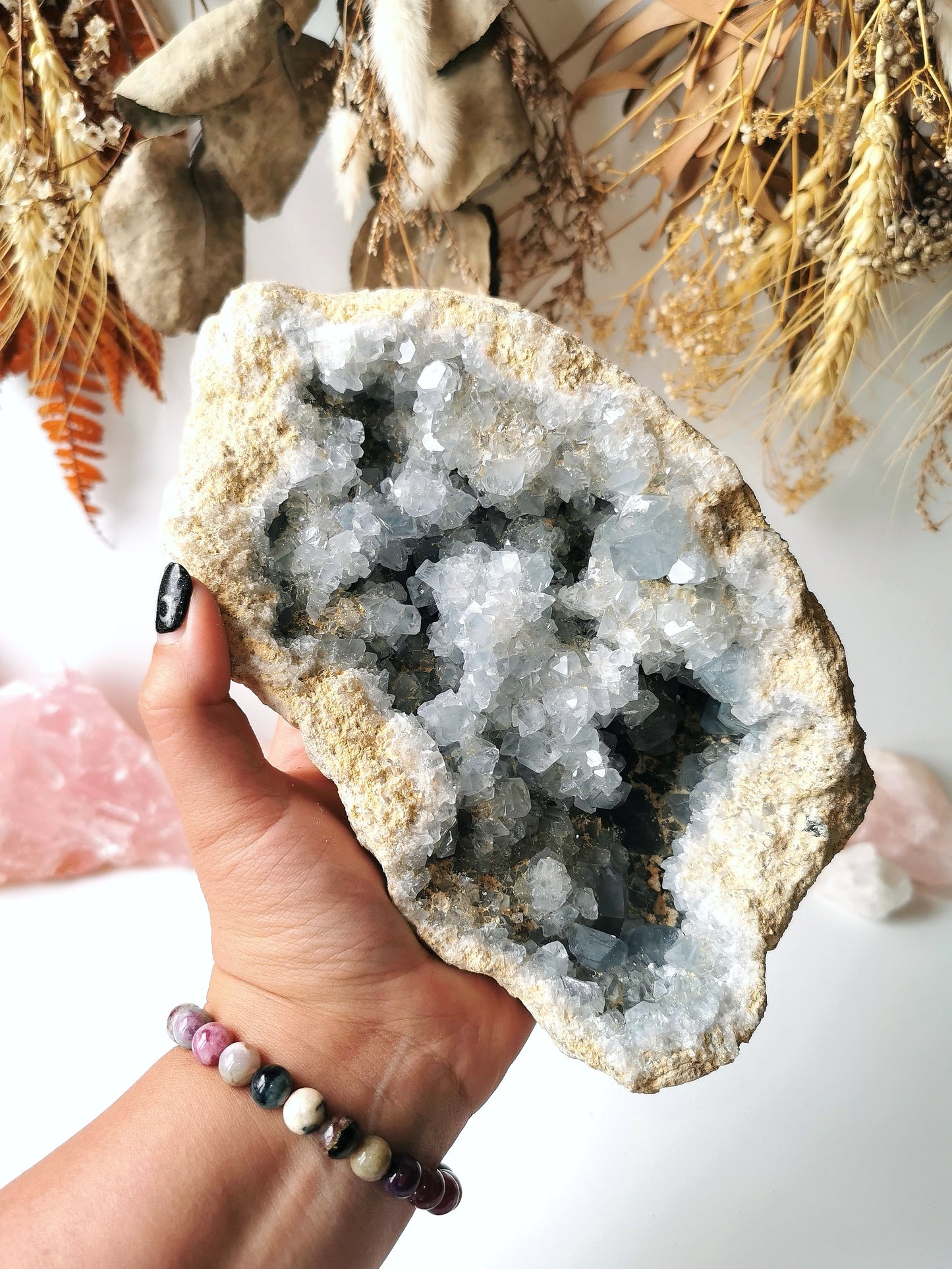 Celestite Cluster Geode