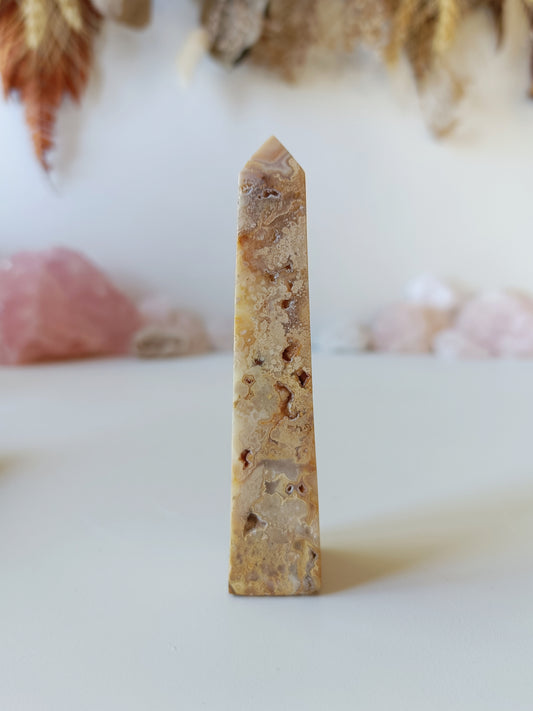 Indonesian Golden Crazy Lace Agate Point