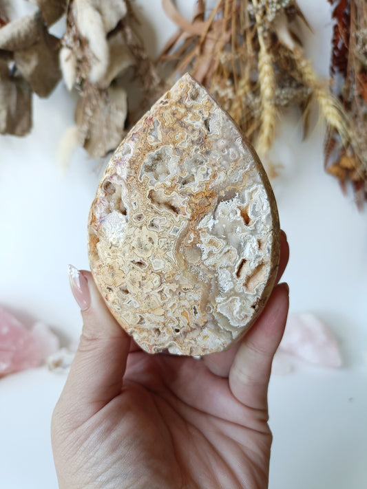 Indonesian Golden Crazy Lace Agate Flame