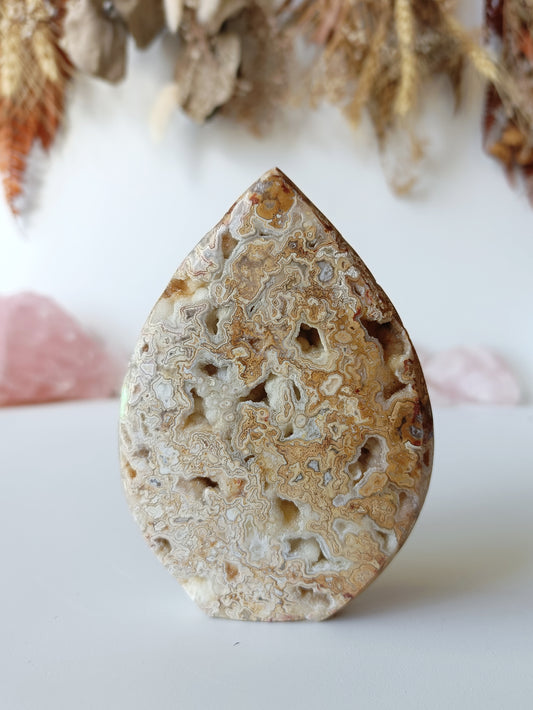 Indonesian Golden Crazy Lace Agate Flame