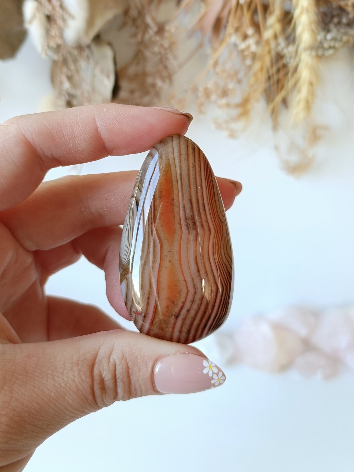 Silk Agate Palm Stone (D)