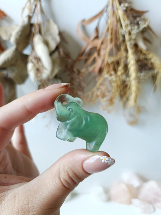 Green Fluorite Elephant