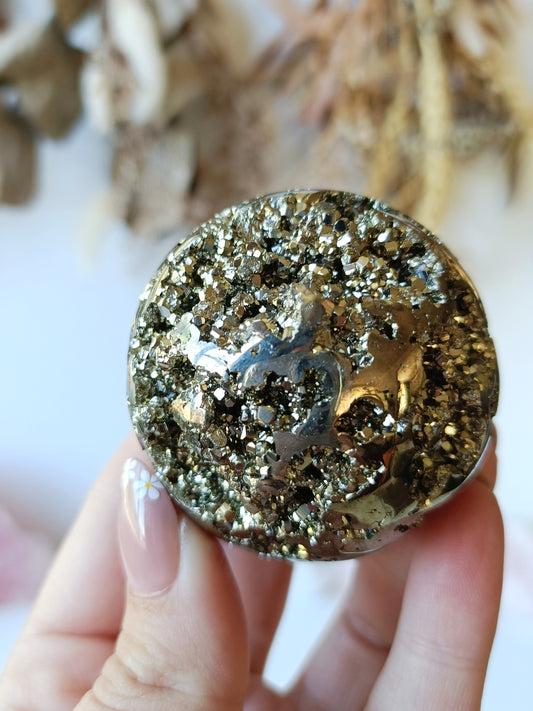 Pyrite Druze Sphere (Peru)(A)