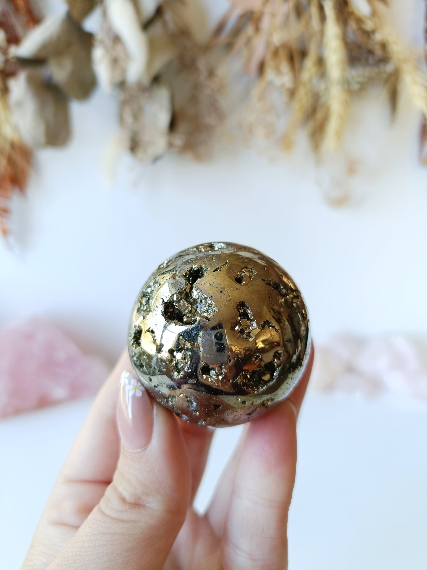 Pyrite Druze Sphere (Peru)(B)