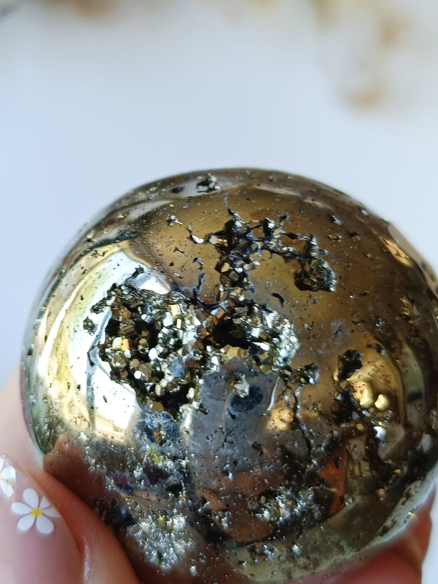 Pyrite Druze Sphere (Peru)(B)