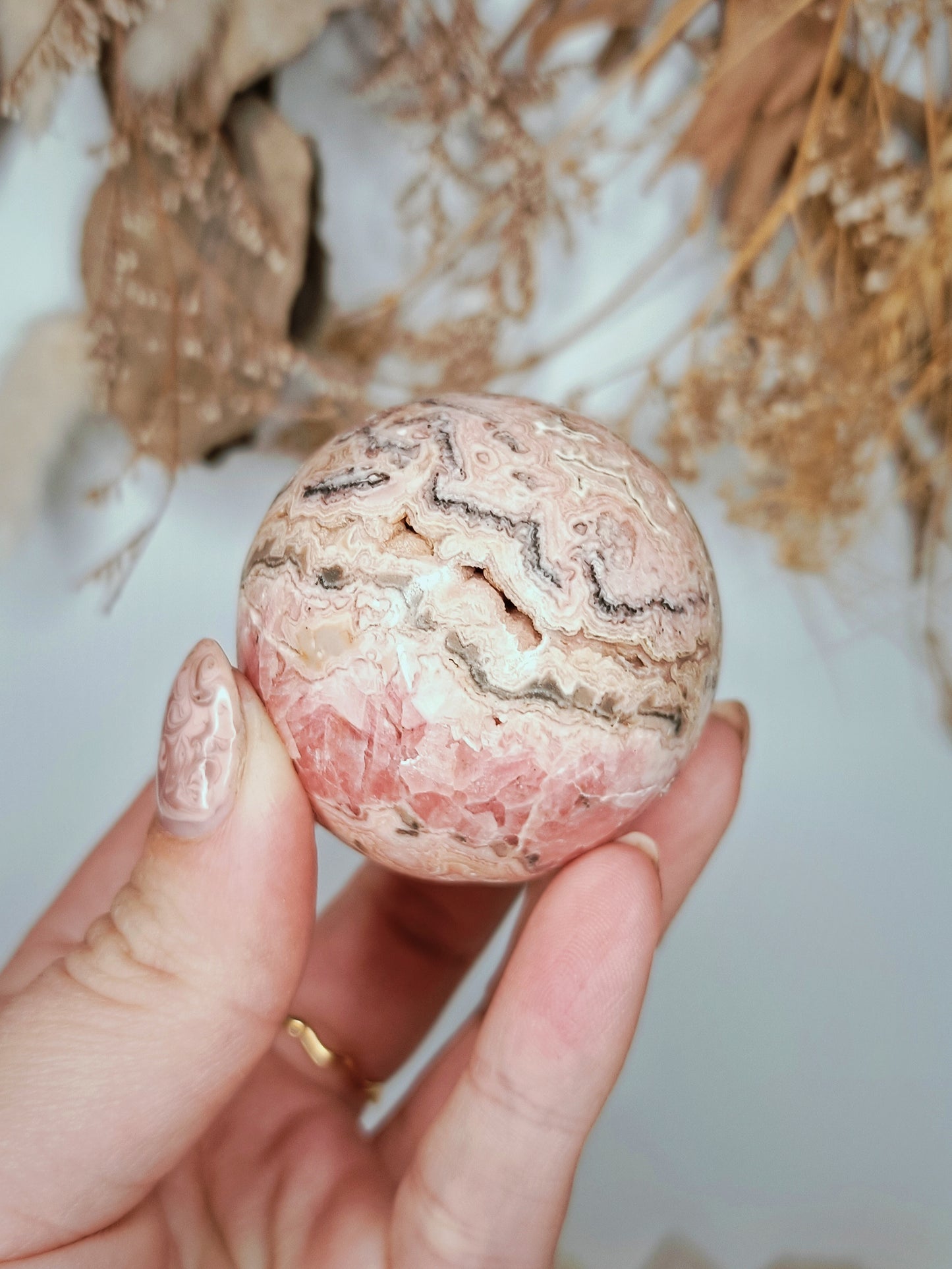 Rhodochrosite Sphere