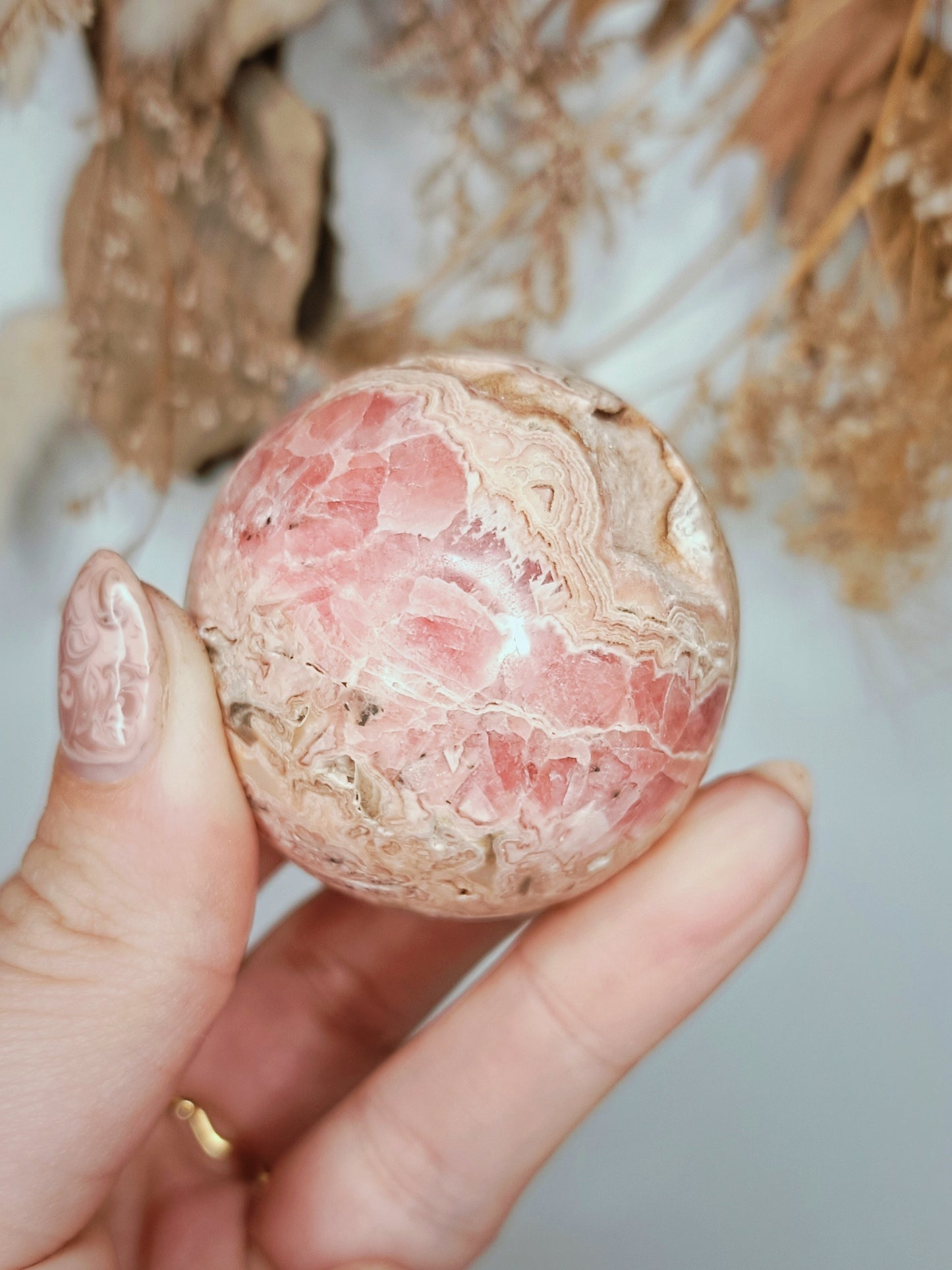 Rhodochrosite Sphere