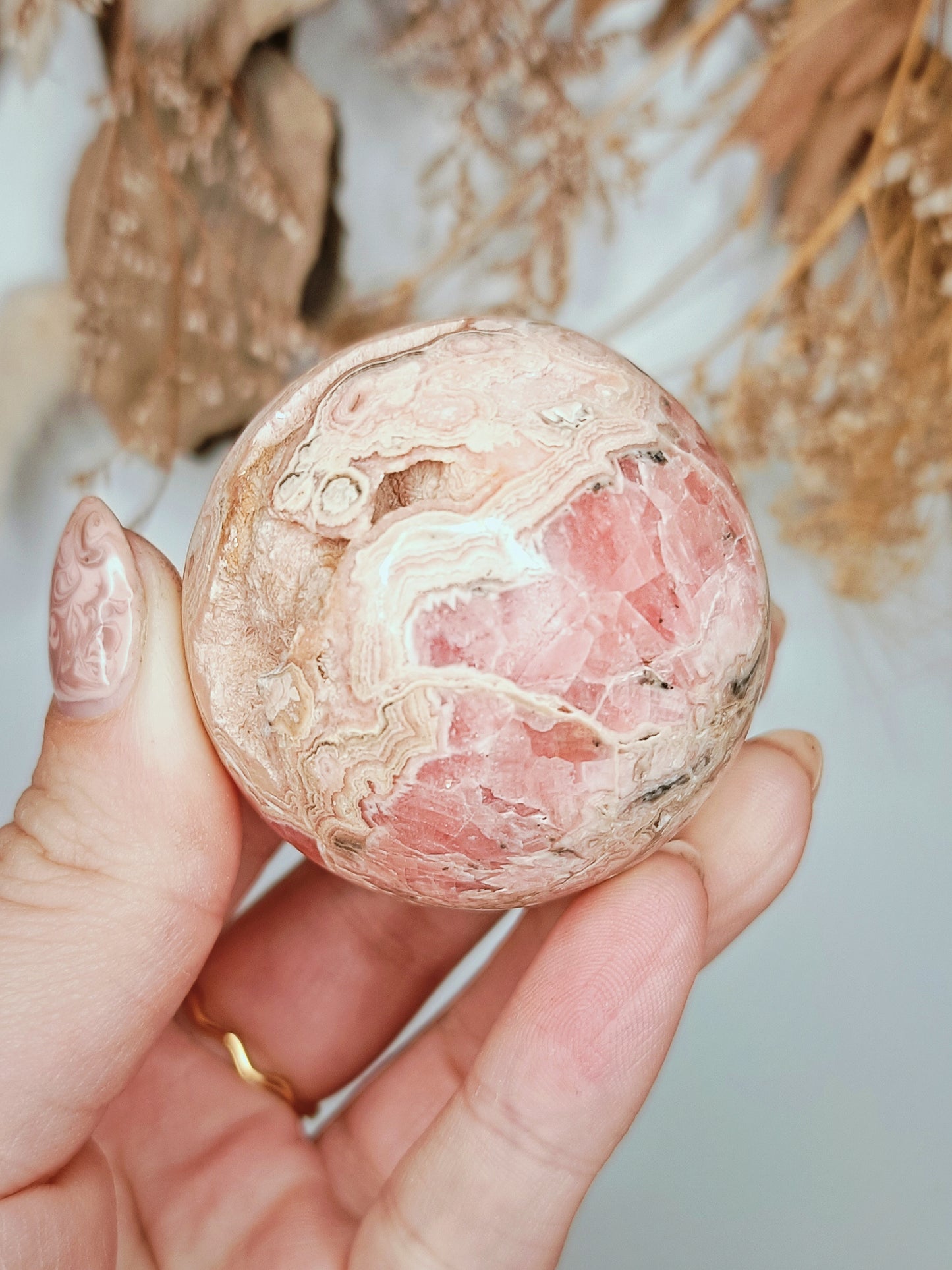 Rhodochrosite Sphere