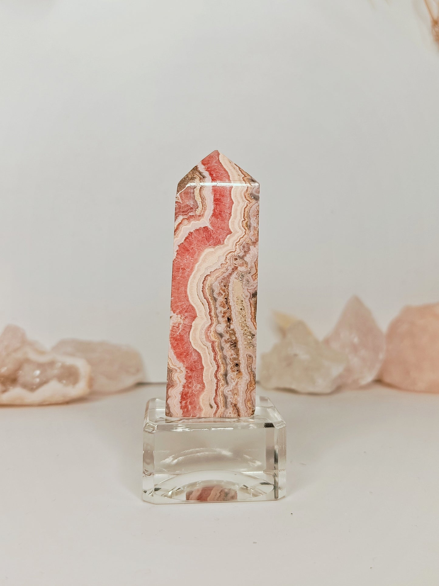 Banded Rhodochrosite Point