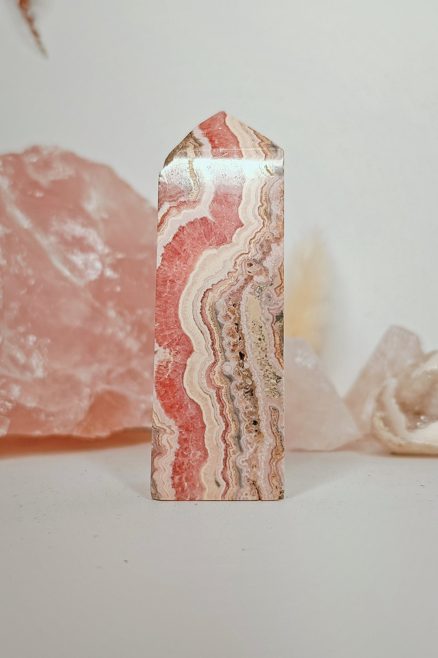 Banded Rhodochrosite Point