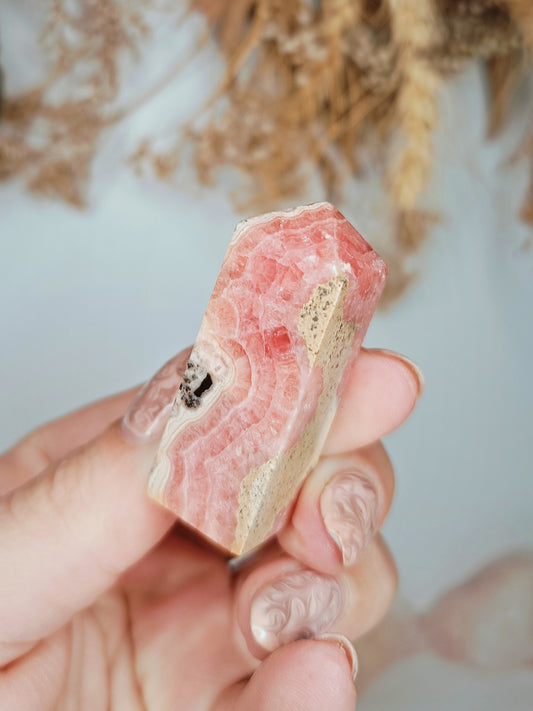 Banded Rhodochrosite Point