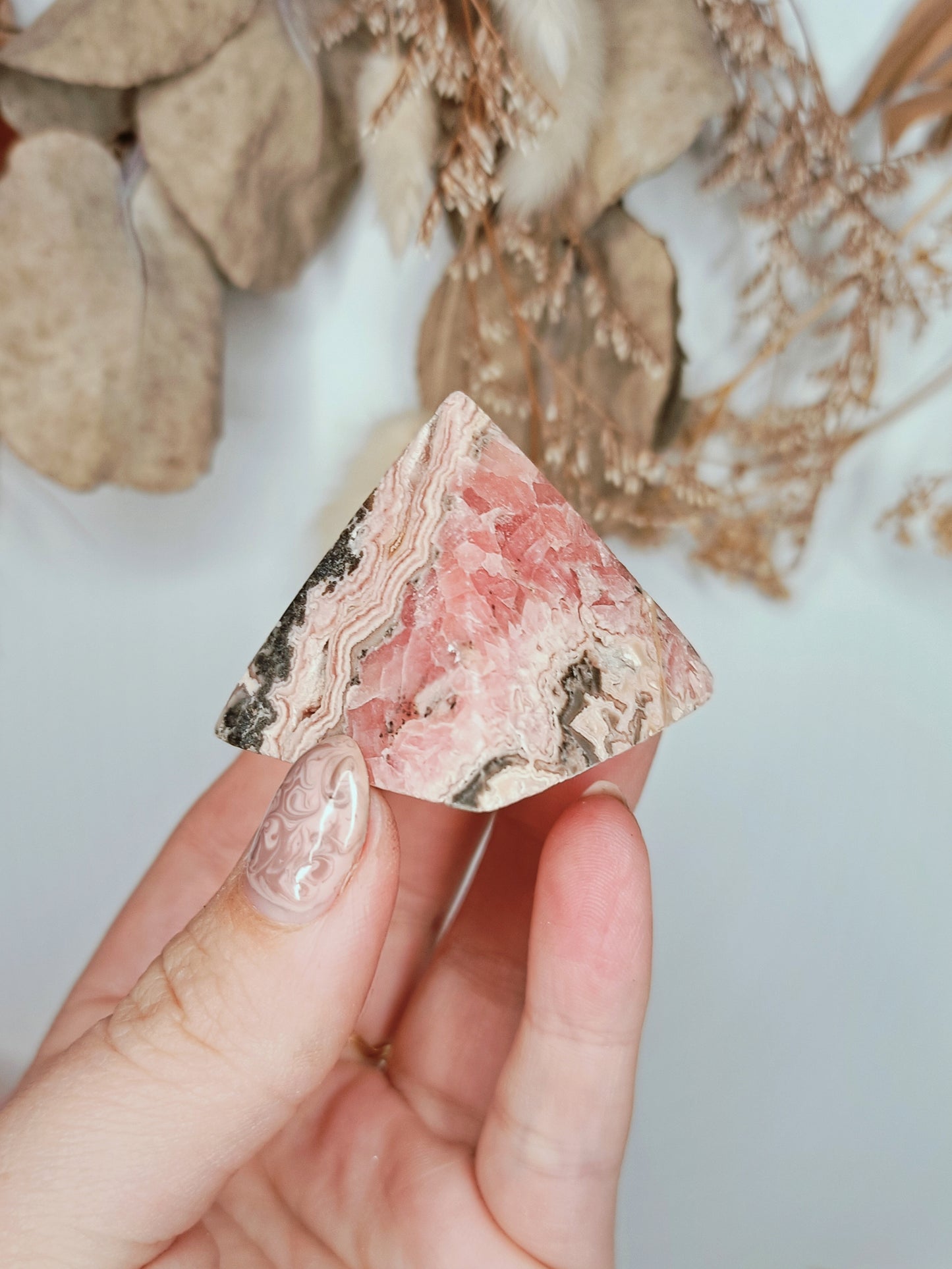 Banded Rhodochrosite Pyramid